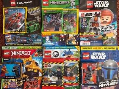 6 Lego Magazines with 8 Models attached - All Recent New Issues - Free Postage