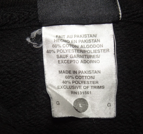 Smith & Wesson Logo Pullover Hoodie Black Size L Made in Pakistan Firearms - Picture 8 of 17