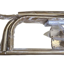 Signature Hardware 482884 60" x 27" Rectangle Brass Shower Rod - Brushed Gold