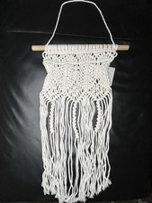Beautiful Wall Hanging Boho Art Decor Hand Made Brand New Off-white