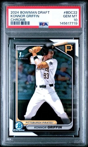 2024 Bowman Draft 1st Chrome #BDC-22 - Konnor Griffin - PSA 10