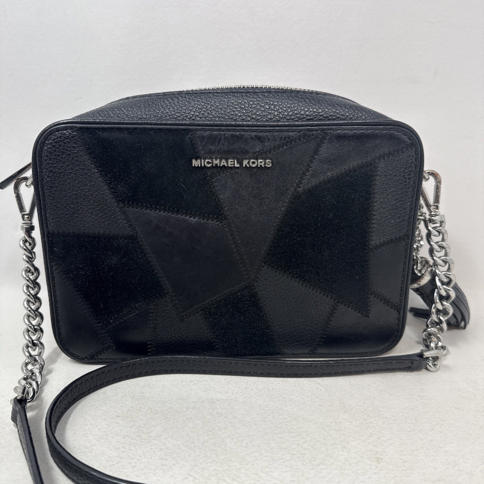Michael Kors Black Leather Patchwork Crossbody Ba… - image 2