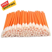 Wellgler's 3.65'' Lint Free Foam Cleaning Swabs,Multi-Purpose Orange 