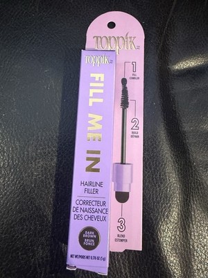 Toppik Fill Me In Hairline Filler Dark Brown 0.176oz 1 Pack New