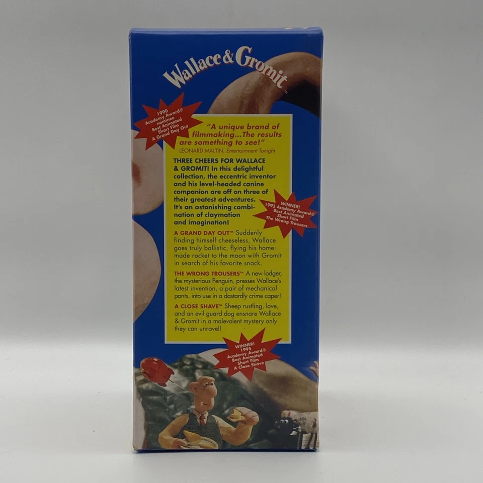 Wallace & Gromit 3-Movie VHS Set BBC Video Collectible Box Set  - Image 4 of 4