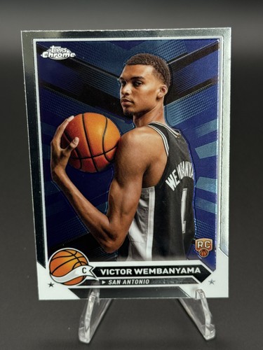 VICTOR WEMBANYAMA 2023/24 TOPPS CHROME #1 RC ROOKIE SAN ANTONIO SPURS MINT SP
