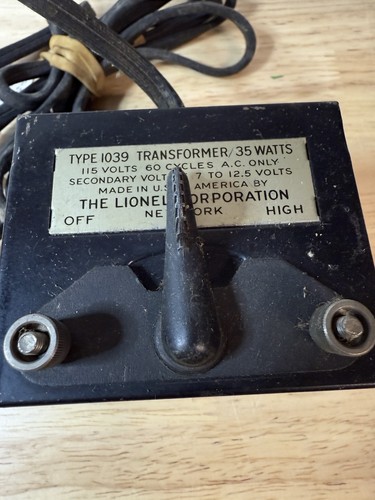 Trasformatore 35 WATT ANTEGUERRA LIONEL tipo 1039 7 - 12,5 variabile AC testato buono - Foto 2 di 8