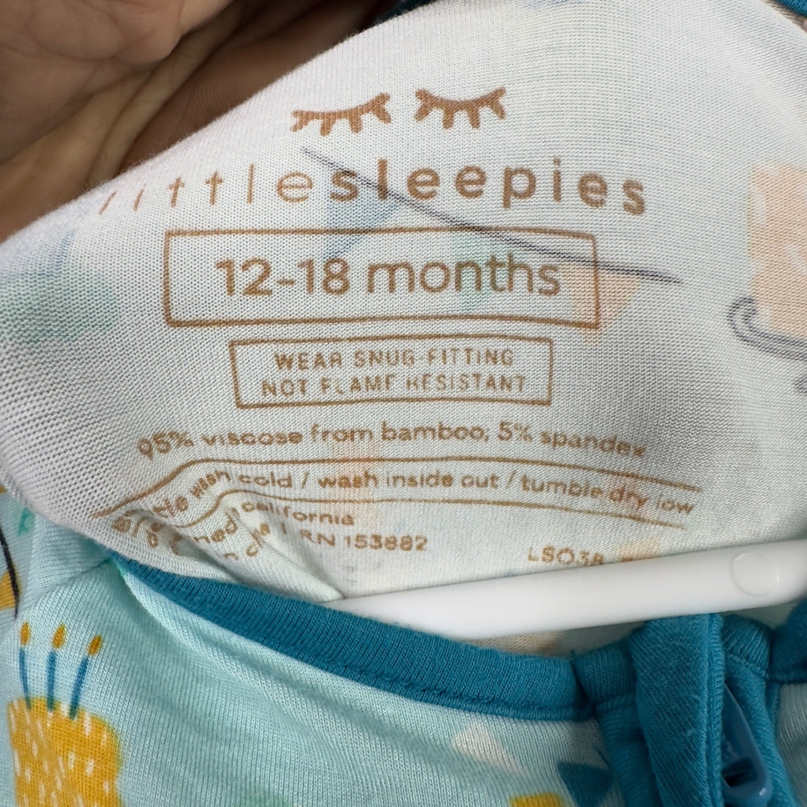 Little Sleepies 2PC Pajama Bundle 12-18M Bamboo Birthday Animal Panda Snowman