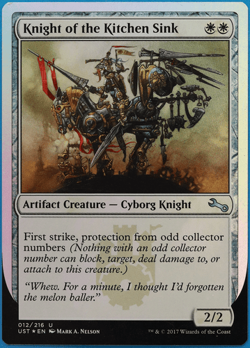 Knight of the Kitchen Sink (d Pro: Odd) FOIL Unstable NM CARD (495807) ABUGames - Picture 1 of 2