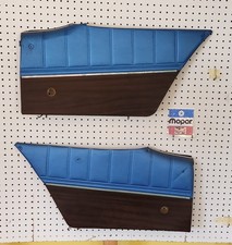 1972 72 Dodge Charger Rallye Standard Rear Upper Door Panels Set Blue