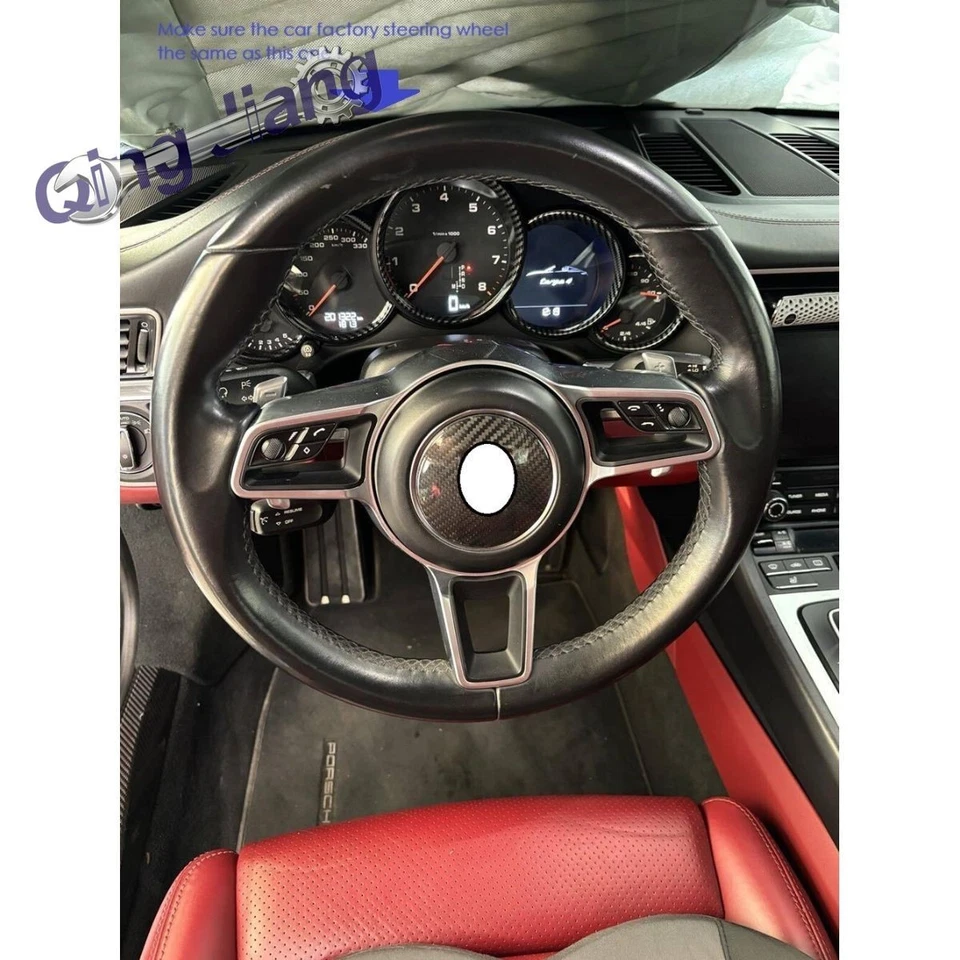 Carbon Fiber Car Steering Wheel Fit For Porsche 911 991 992 Foto 4 de 4