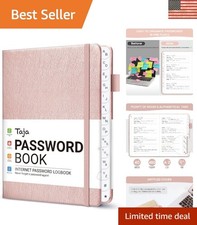 Elegant Password Keeper Book with Alphabetical Tabs - Perfect for Seniors