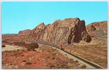 Vintage Santa Fe Railway Super Chief Train at Devil's Footstool Postcard