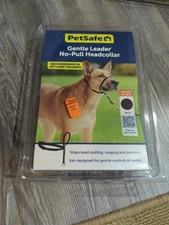 Gentle Leader Head Collar No Pull Medium Dog 25 - 60 Pounds Black Leash