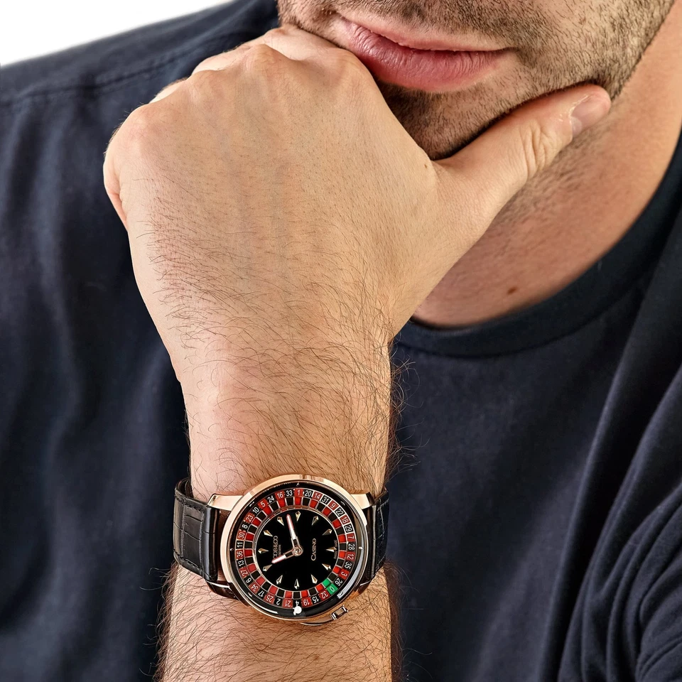 Jacob & Co. 'The Casino Tourbillon' CA100.40.AA.AA.ABALA Oro Rosa Ónix Negro Foto 2 de 4