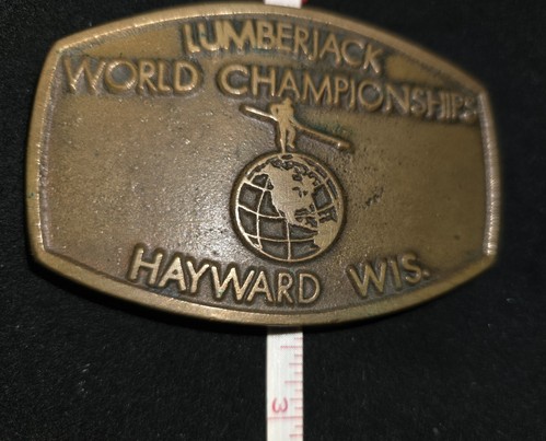 VTG Lumberjack Championship Belt Buckle, Hayward WI - Hard To Find EUC - Picture 4 of 4