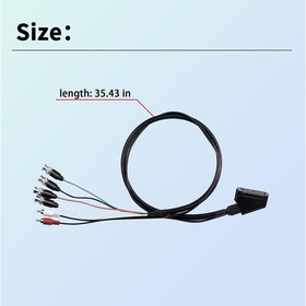 Female RGB Euro SCART to 4 RGB BNC & 2 RCA Adapter Cable For Neo Geo CD Console