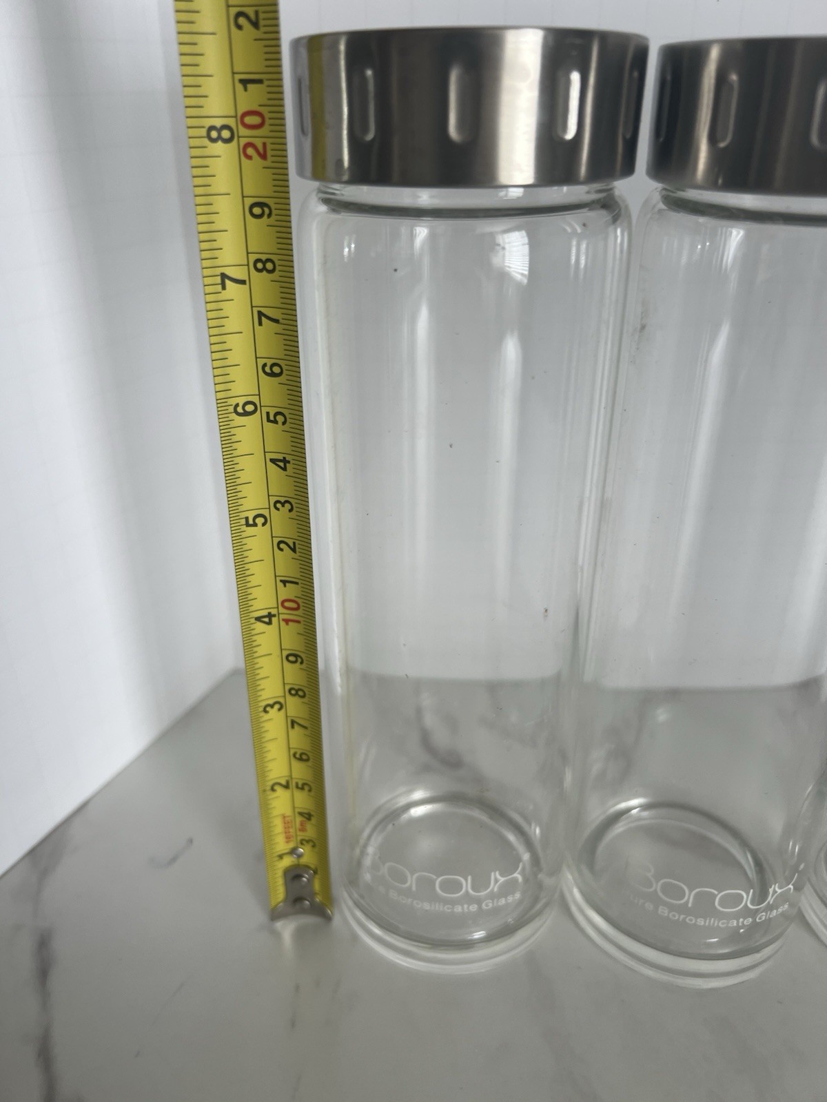 Boroux 16.9 oz (.5 liters) Original Pure Borosilicate Glass Bottle Set Of 4