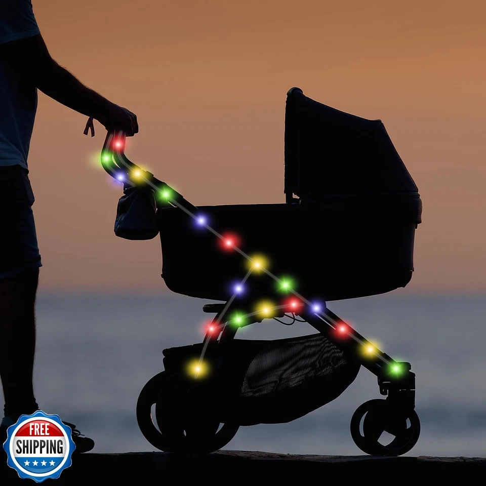 letesult 19.6FT Stroller Lights, 2 Rolls x 9.8FT Baby Stroller Lights for Wal - Image 3 of 4