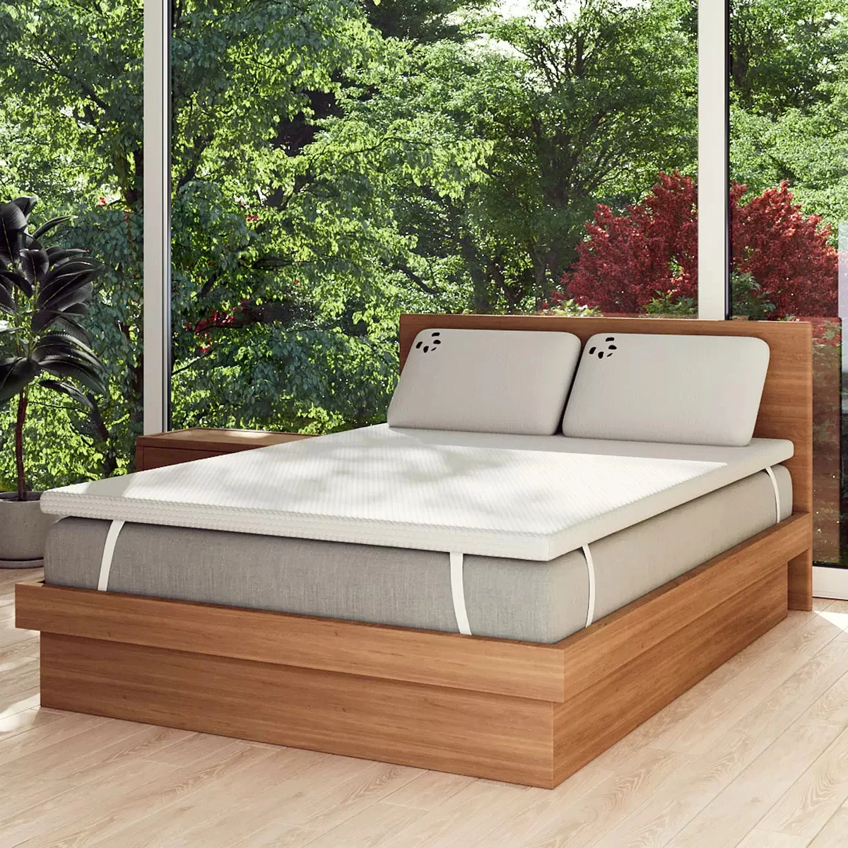 Mattress Topper Memory Foam Bamboo Gel Infused Panda European 5cm Depth