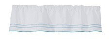 BabyDoll Bedding 1350val-aqua Baby Doll Bedding Soho Window Valance Blue
