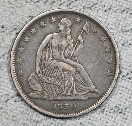 1839  Seated Liberty Half Dollar VF! #3FGL