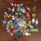 30+ Vintage MCM Colorful Hand Blown Murano Style Art Glass Wrapped Candy Pieces
