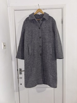 Vintage Wollmantel Damen 18 20 Oversize Lang Minimalistisch 70er Retro England 