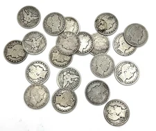 Lot Roll(20) 1908-O Good & Better Barber Halves $10 Face Value Circulated Coins
