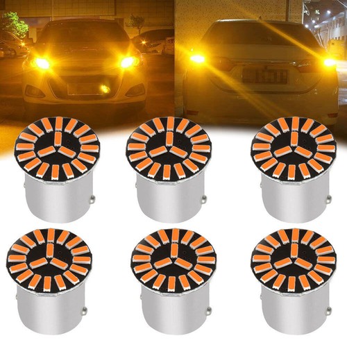 4X Amber Orange Car Light LED Rear Turn Signal Light Bulb Blinker Indicator Lamp - Picture 2 of 16