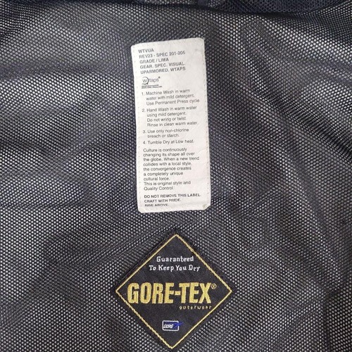 WTAPS Men's Hooded Light Nylon Jacket Outerwear Gore-Tex Black Outdoor Casual - Picture 6 of 16