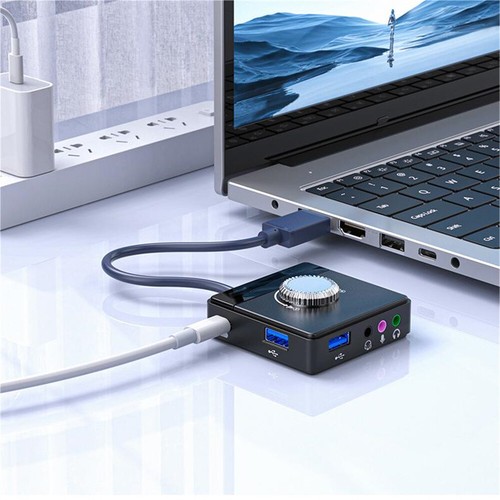 Scheda audio USB2.0 adattatore audio per desktop laptop notebook computer PC - Foto 8 di 9