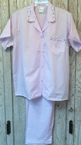 New Short Sleeve Long Pant Pajama Sets S M L Made in USA (Free Shipping) - Picture 2 of 6