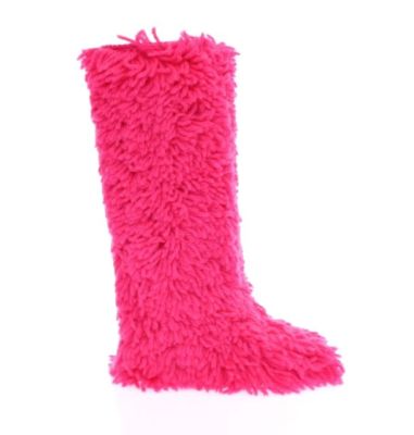 pink furry boots