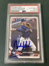 JORDAN GROSHANS 2018 DRAFT bowman autographed PSA/DNA AUTHENTIC AUTO certified