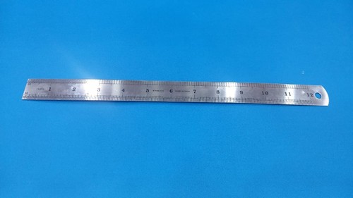 2 PIEZAS Duradero Acero Inoxidable 30cm Regla Hierro Medida Precisa para Escuela - Imagen 5 de 8