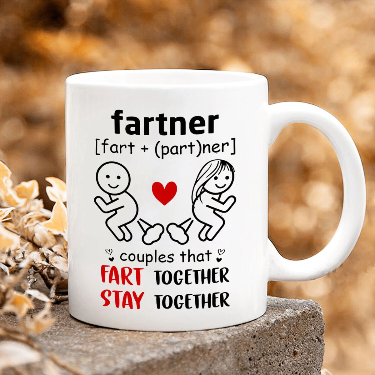 Fartner Mug, Funny Gift for Girlfriend, Boyfriend, Valentines Gifts for Her, for Him, Boyfriend Gifts,Valentine 2022 Mug,valentine 2022 Gift, Ceramic