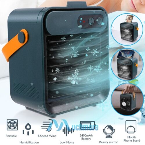 Portable Air Cooler Mini Air Conditioner Humidifier Personal Cooling Bedroom Fan