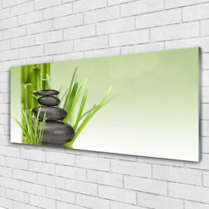 Tulup Glasbilder Wandbild Dekobild 125x50 Bambusrohr Natur