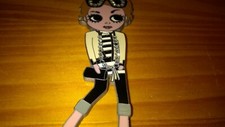 SWAROVSKI KEY CHAIN / RING WITH FIGURINE OF YOUNG LADY DECORATED WITH CRYSTALS
