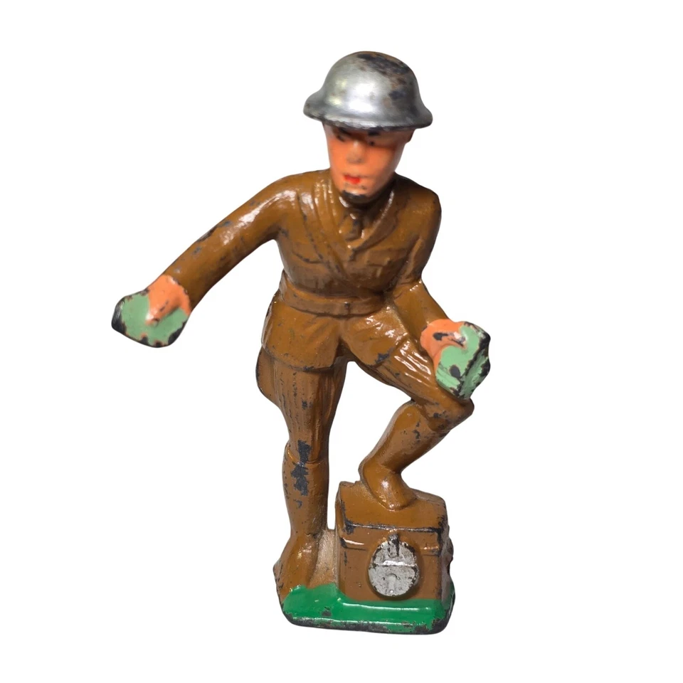 Figura de plomo antigua de colección M86 Manoil Toy Soldier Paymaster M 86 Dimestore Foto 2 de 4