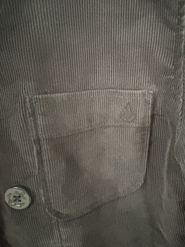 Volcom Workwear Corduroy Peacoat Jacket Double Breasted Gray Medium Men - Picture 13 of 18