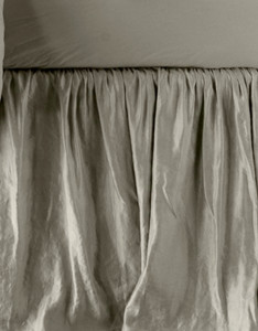 Bella Notte Queen Satin #401 Mineral Blue Gathered Bed Skirt/Dust Ruffle