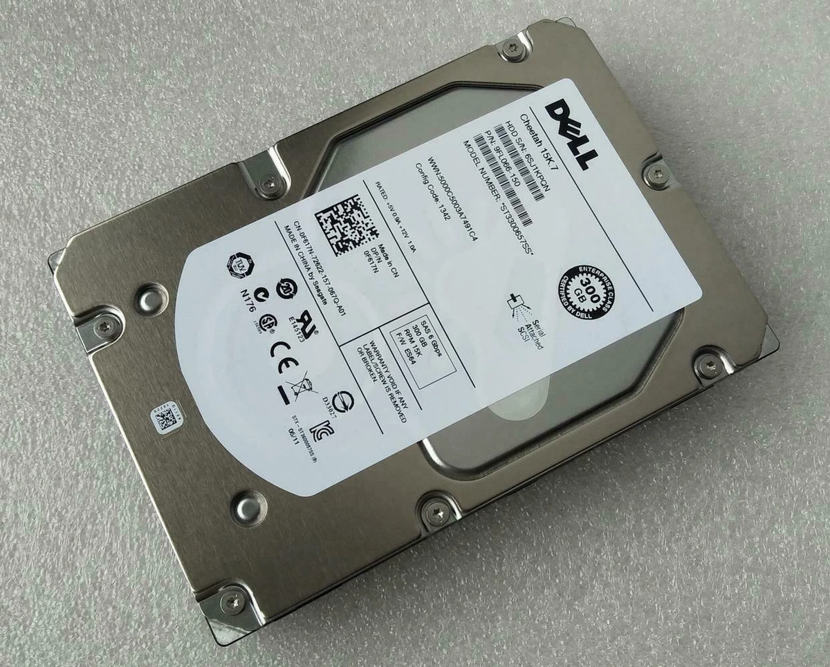 Dell F617N Seagate 300GB 15K RPM 6Gbp/s SAS 3.5 Inch Hard Drive (ST3300657SS)