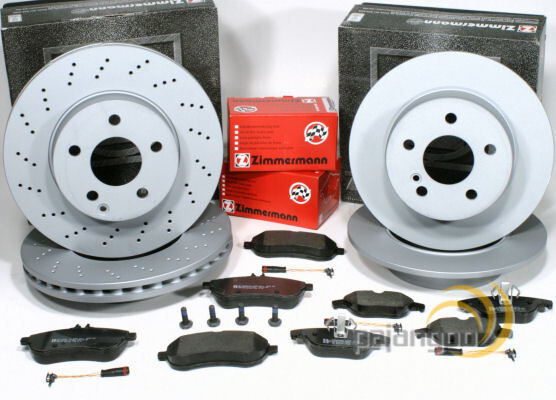 Zimmermann Bremsen Ø295 Mm + 300 Mm Vorne Hinten FüR Mercedes C-Klasse W204 S204-image