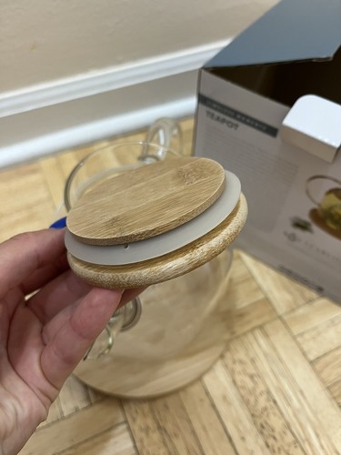 Teabloom Timeless Moments Bamboo Teapot with Trivet - Picture 3 of 6