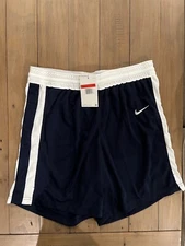 Nike Team Stock Block Basketball Practice Short Men's Large Navy Blue DZ4835