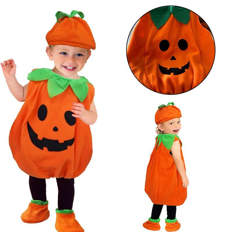 Pumpkin Kid Halloween Costume Toddler Baby Childern Cosplay Girl Boy Fancy Dress eBay