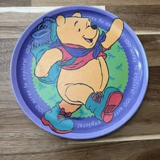 Vintage Winnie The Pooh Hiking Zak Designs Melamine Plate 8”