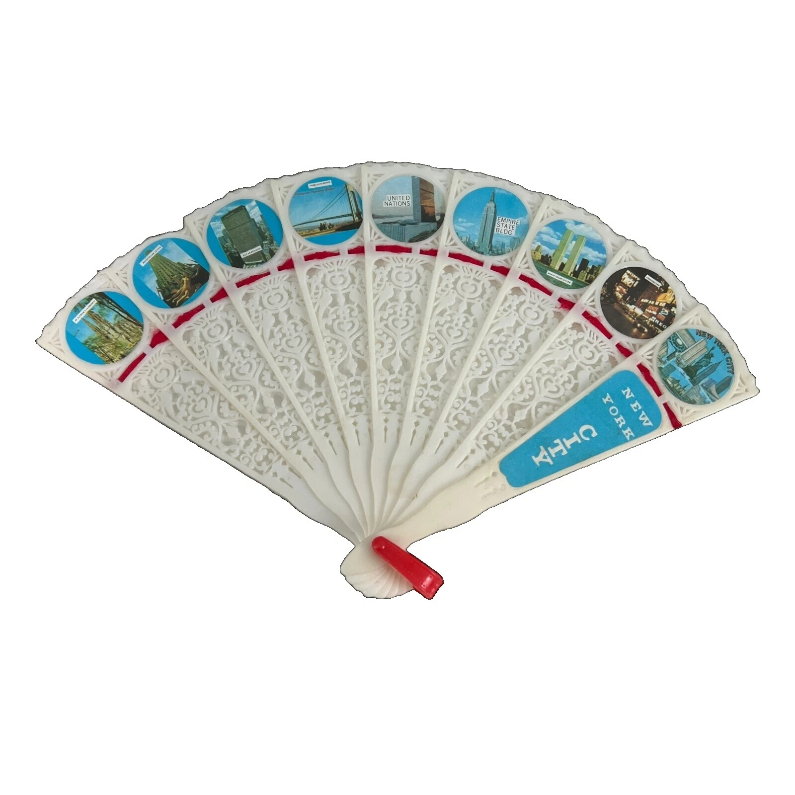 Ventiladores de mano de colección de plástico Handmade